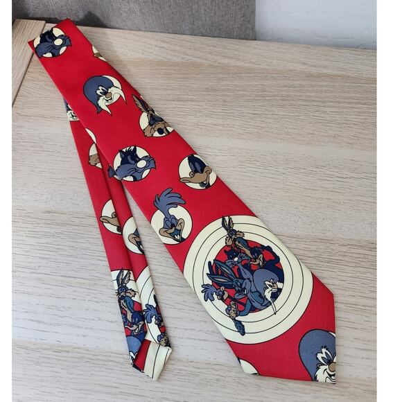 Mercedes Other - Looney Tunes Necktie Tie Cartoon Silk Daffy Road Runner Yosemite Sam Silvester